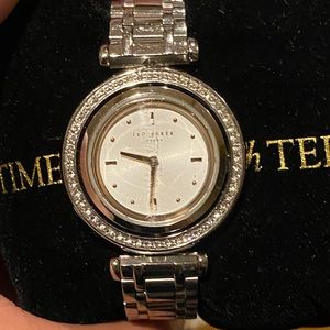 Ted Baker TE50521002 Ladies London Reversible Crystal Accented SS Watch.